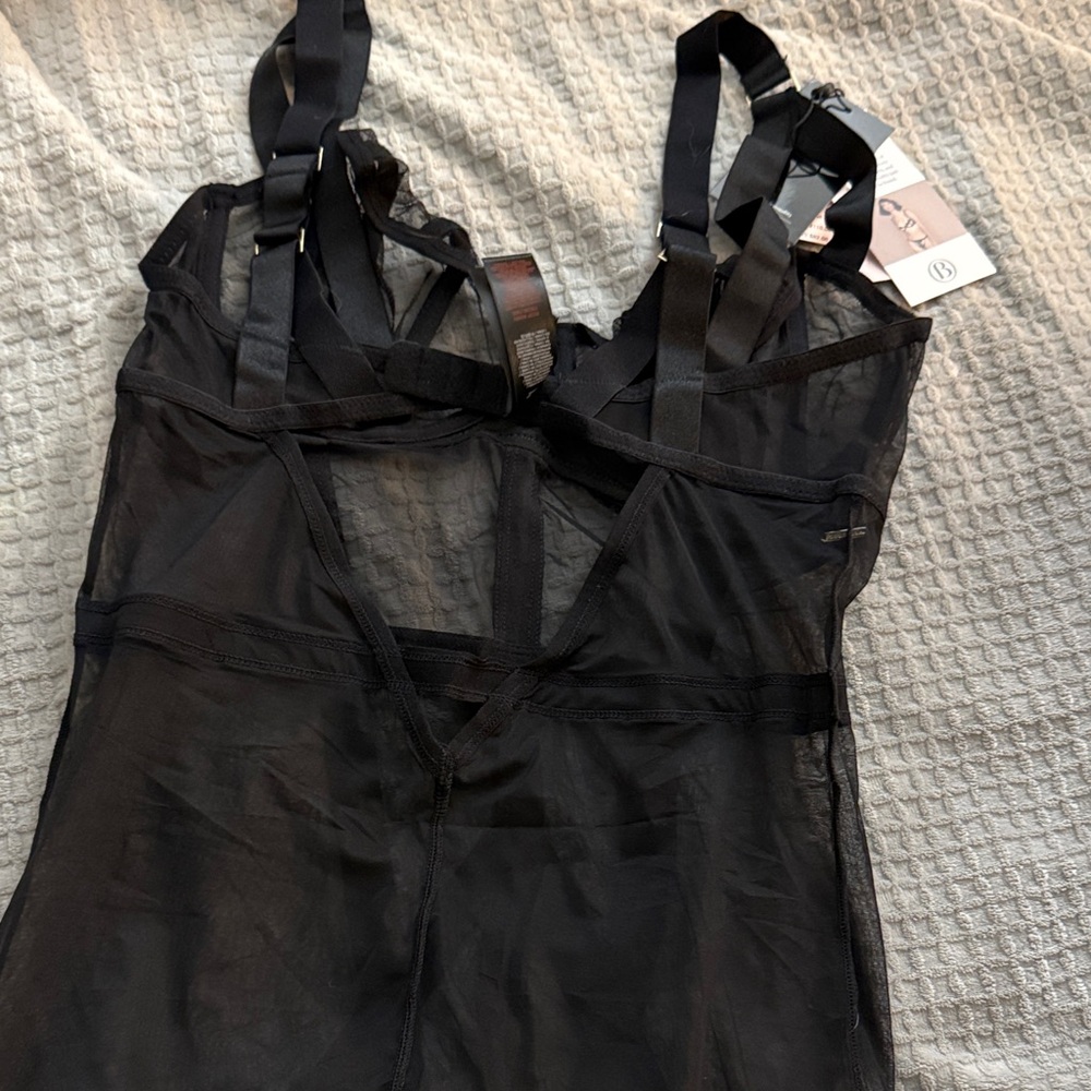 Bluebella Nordstrom Black Mesh Lingerie Set- 34DD 10 NWT - Picture 8 of 14